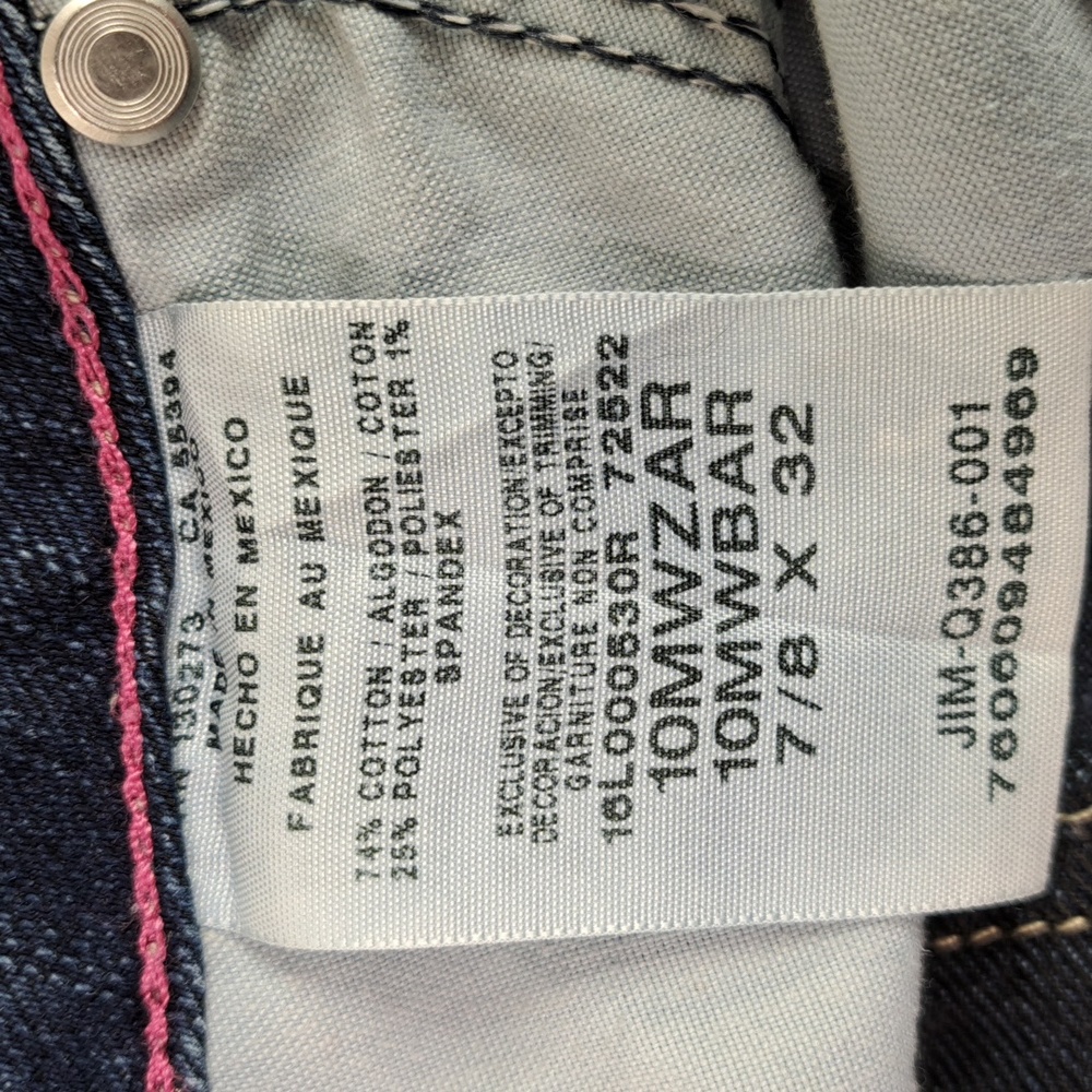 Wrangler Bootcut Mid-Rise Blue Jeans Size 7/8 ×32 Style 10MWBAR - Picture 15 of 15